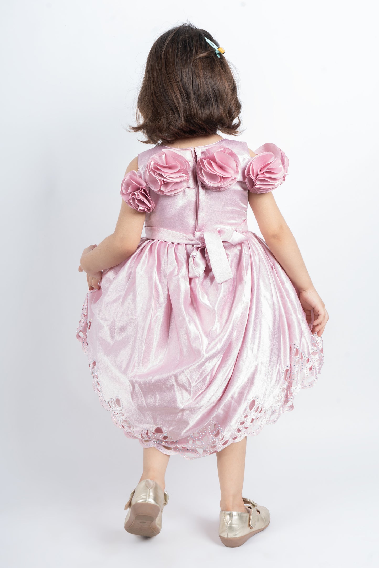 Pink Dress With Floral Detailing